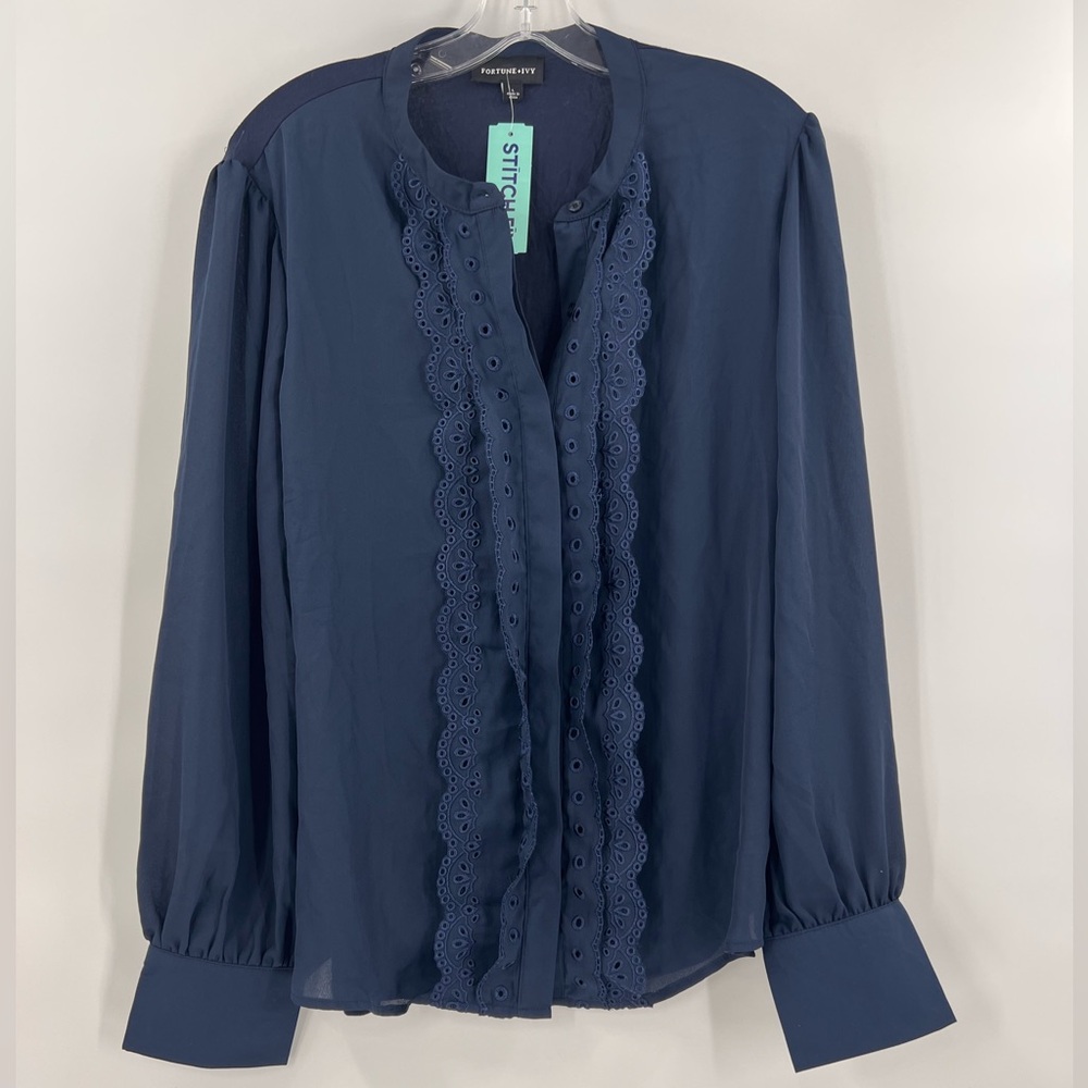Fortune + ivy new Xiomara blouse size large - Picture 3 of 12